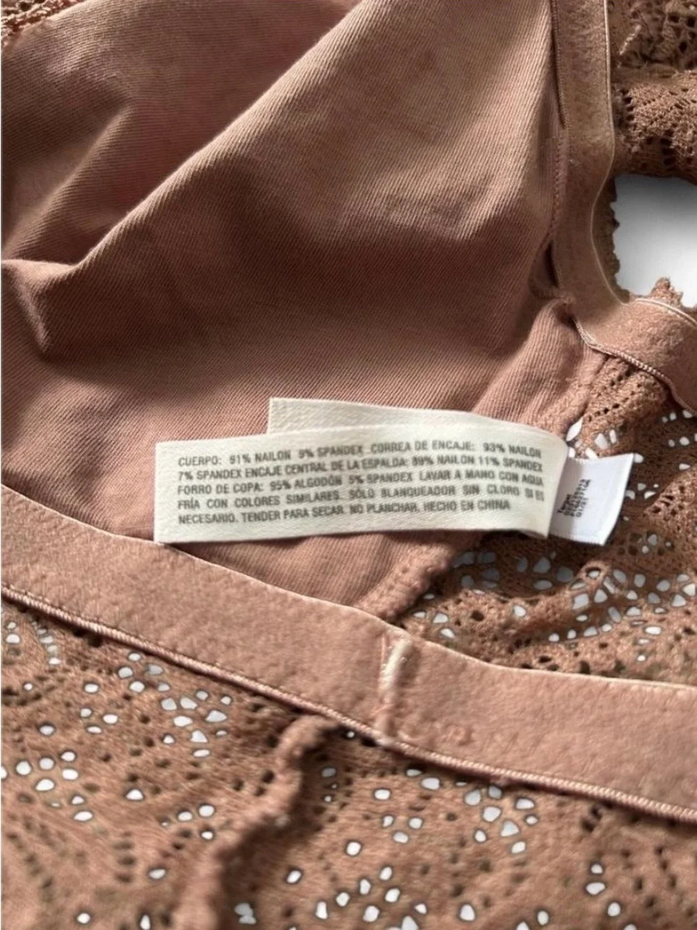 Auden Lace Racerback Bralette in Mauve